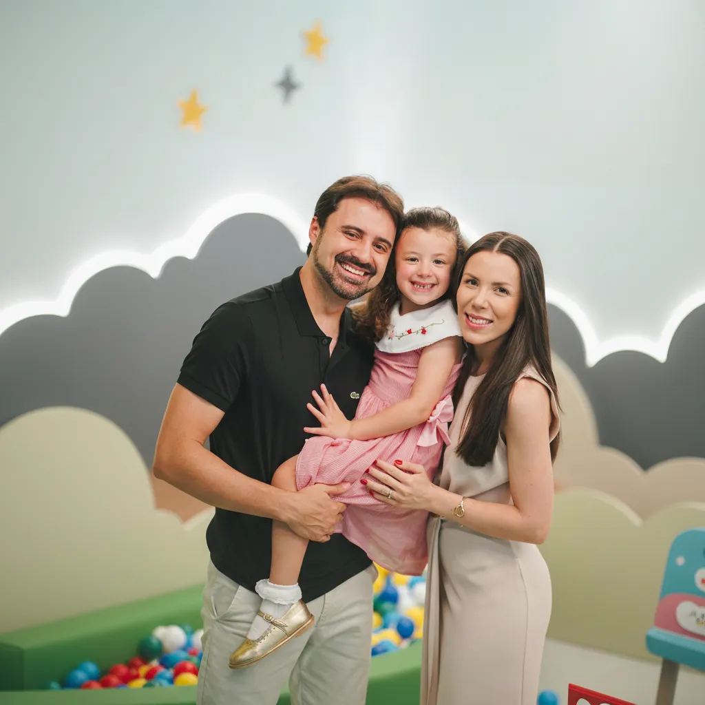 Andressa, João Vitor e Manuela Laurenti