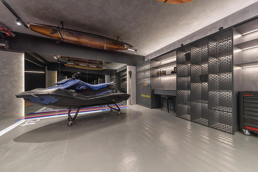 Detalhe da garagem box